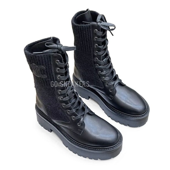 Женские ботинки Celine Woman Knitted Boots Black
