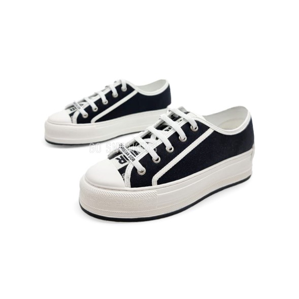 Женские кроссовки Dior Woman Black White Platform