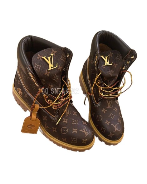 Унисекс ботинки Timberland х Louis Vuitton Vachetta Monogramme Brown