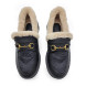 Женские зимние мокасины Gucci Moccasins Winter Leather Black