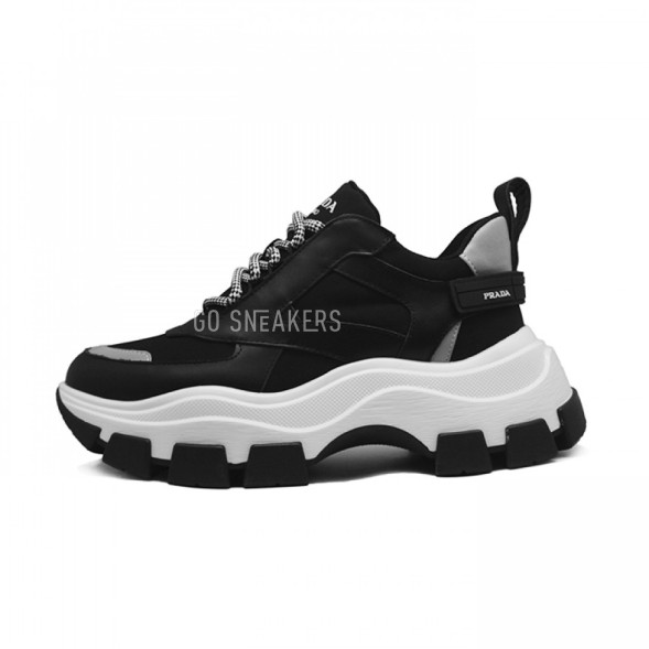 Мужские кроссовки Prada Black and White Chunky Sneakers