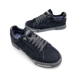 Dolce &amp; Gabbana Man Winter Suede Black