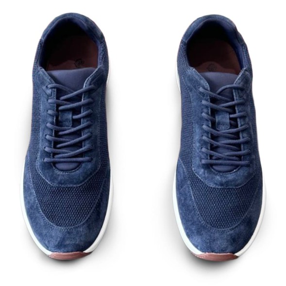 Мужские кроссовки Loro Piana Textile Sneakers Blue