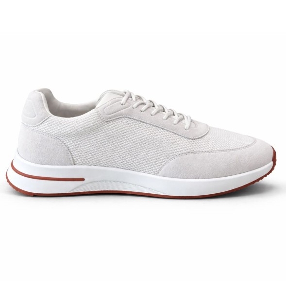 Мужские кроссовки Loro Piana Textile Sneakers White