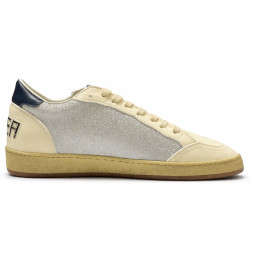 Golden Goose Ball Star Beige Silver Glitter