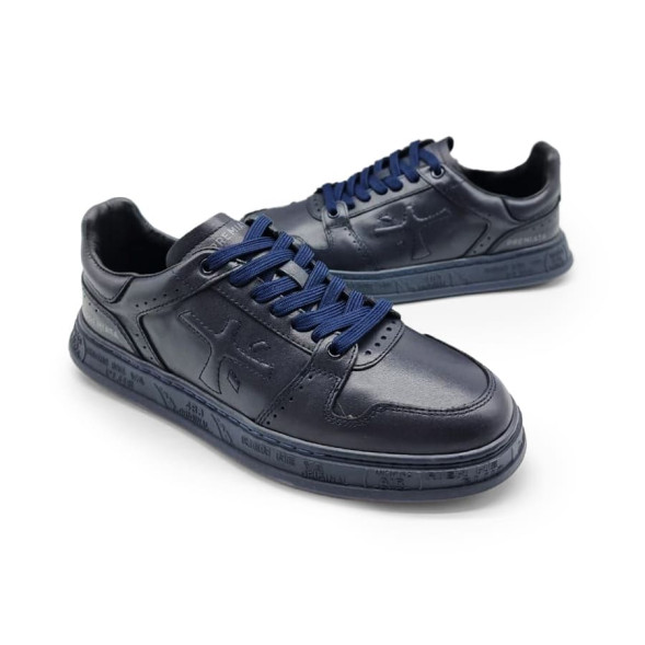 Мужские кроссовки Premiata Low Leather Full Navy