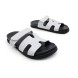 Унисекс сандалии Hermes Flip-flops Leather White/Black