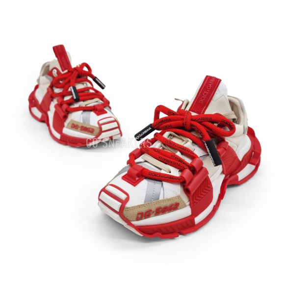 Женские кроссовки Dolce&amp;Gabbana DG-5862 Beige/Red