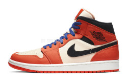 Nike Air Jordan 1 Mid Team Orange Black