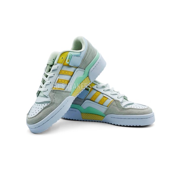 Унисекс кроссовки Adidas Forum Low White Turquoise