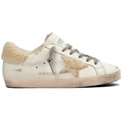 Golden Goose Super-Star Winter White Deluxe Brand Shearling