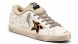 Женские зимние кеды Golden Goose Super-Star Winter White Shearling Leopard Print Pony