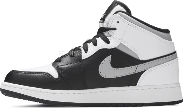 Женские кроссовки Nike Air Jordan 1 Mid GS 'White Shadow'