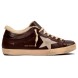 Мужские зимние кеды Golden Goose Super-Star Mens Winter Brown Shearling With Suede Star
