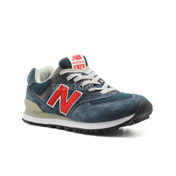 Женские кроссовки New Balance 574 Navy Red 1