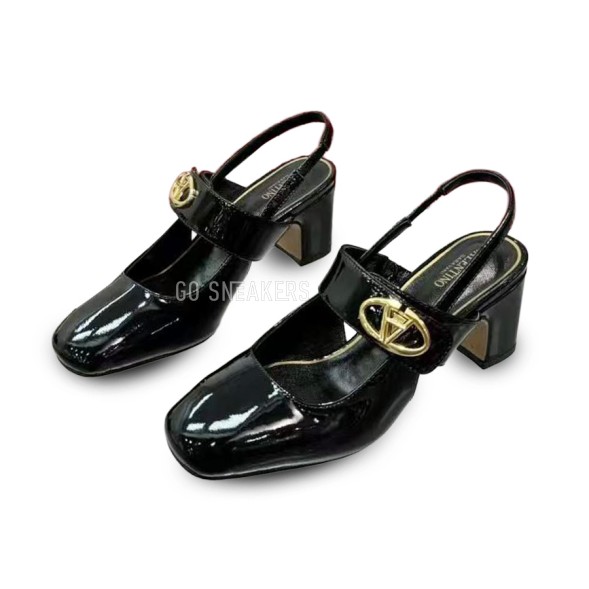 Женские туфли Valentino Leather Pumps Lacquered Black