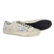 Женские кеды Golden Goose V-Star in Beige Suede with Silver Star
