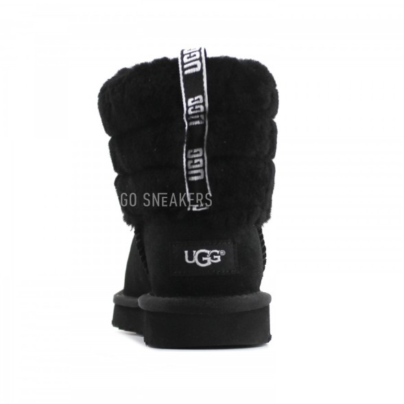 Женские мини угги Fluff Mini Quilted Logo Boot Black