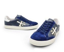 Premiata Sneakers Leather/Suede Navy/Grey