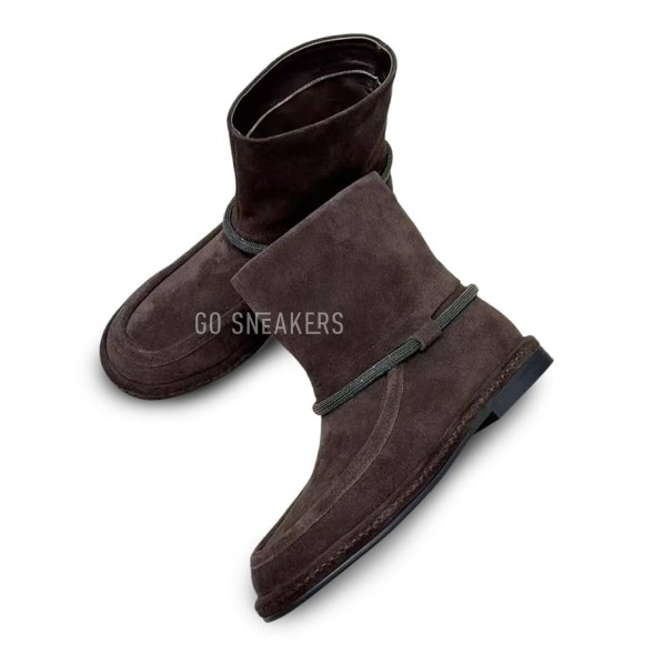 Женские сапоги Brunello Cucinelli Suede Boot Chocolate