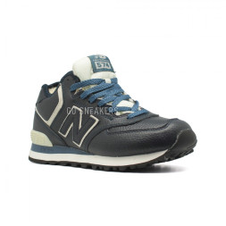 New Balance 574 High-top Navy Leather