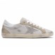 Женские кеды Golden Goose Super-Star Leather White/Beige Crystal Star