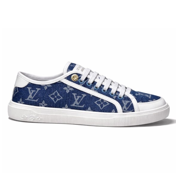 Женские кеды Louis Vuitton Textile Sneakers Blue Jeans