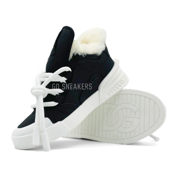 Женские зимние кроссовки Dolce&amp;Gabbana Woman Winter Black White