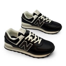 New Balance Leather Black 574