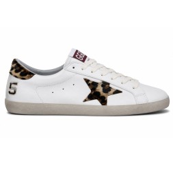 Golden Goose Ball Star White Leopard Star