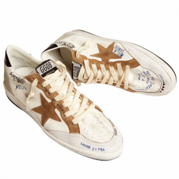 Унисекс кеды Golden Goose Ball Star Something Specia with Brown Star and Black Heel Tab