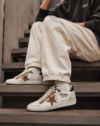 Golden Goose Ball Star Something Specia with Brown Star and Black Heel Tab