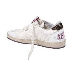 Golden Goose Ball Star VCE with Leopard Print Pony Skin Star and Heel Tab