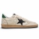 Унисекс кеды Golden Goose Ball Star with Black Leather Star and Green Leather Heel Tab