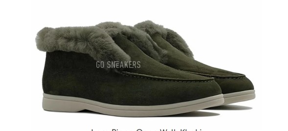 Женские ботинки Loro Piana Open Walk Khaki