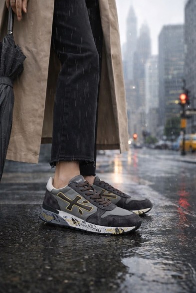 Унисекс кроссовки Premiata 483 Textile/Suede Olive/Brown