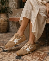 Golden Goose Marathon Speed with Tobacco Suede Upper and Silver Star