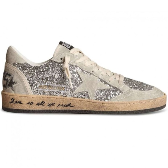 Женские кеды Golden Goose Superstar Ball Star and Glitter Heel Tab