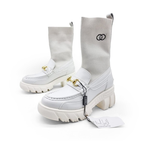 Женские лоферы Prada Evolution White