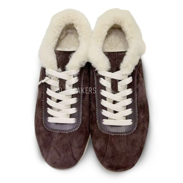 Женские зимние кроссовки Brunello Cucinelli Sneakers Winter Chocolate