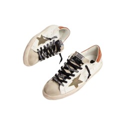 Golden Goose Superstar Olive Green Canvas Star