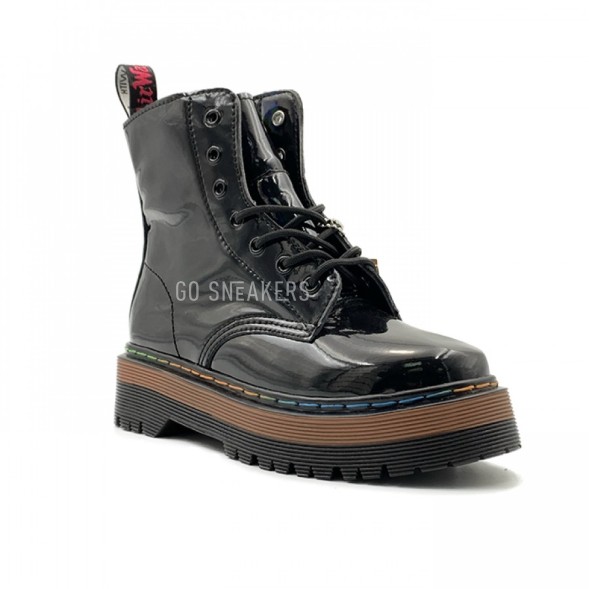Женские ботинки Dr. Martens Jadon Patent Rainbow Black