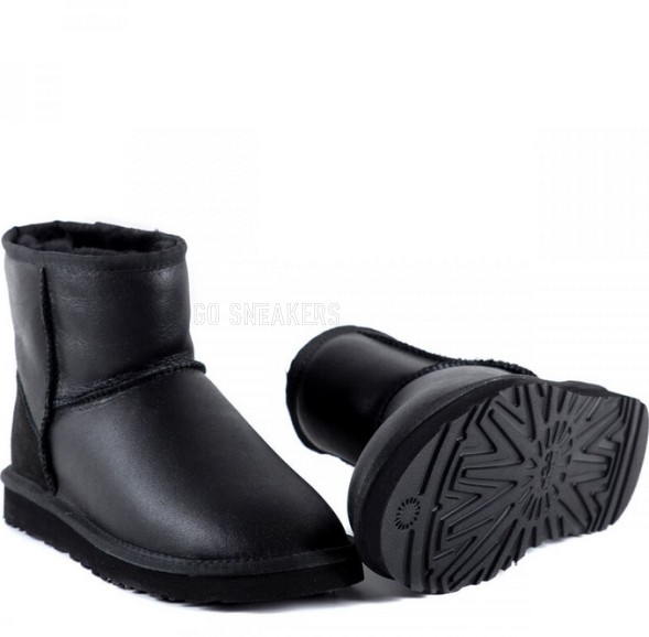 Женские мини угги Mini Metallic Black