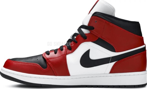Унисекс кроссовки Nike Air Jordan 1 Mid 'Chicago Black Toe'