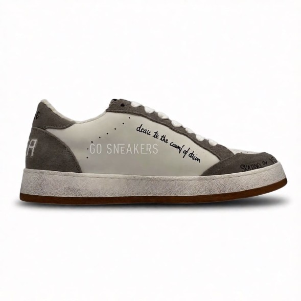 Мужские кеды Golden Goose Ballstar White/Grey Glitter