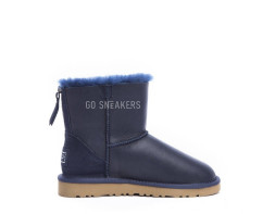 Mini Zip Metallic Navy