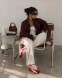 Женские кеды New Balance x Miu Miu Suede White/Red
