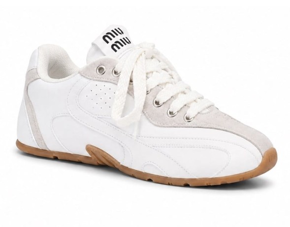 Женские кеды New Balance x Miu Miu Leather/Suede White/Grey