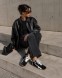 Женские кеды New Balance x Miu Miu Suede Black/White