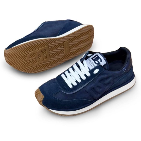 Мужские кроссовки Dolce&amp;Gabbana Suede Sneakers Navy